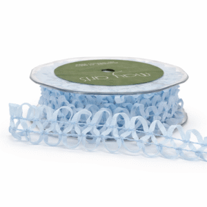 1 Inch Loose Braid Wired Ribbon - BW34 - LIGHT BLUE