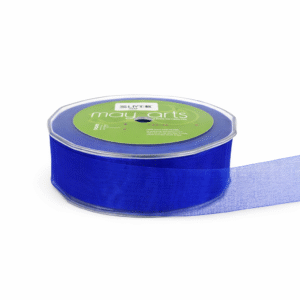 1 Inch Soft Shimmer Sheer Ribbon with Cut Edge - C-1-44 ROYAL BLUE