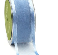 1.5 Inch Sheer Satin Band - CC34 - LIGHT BLUE