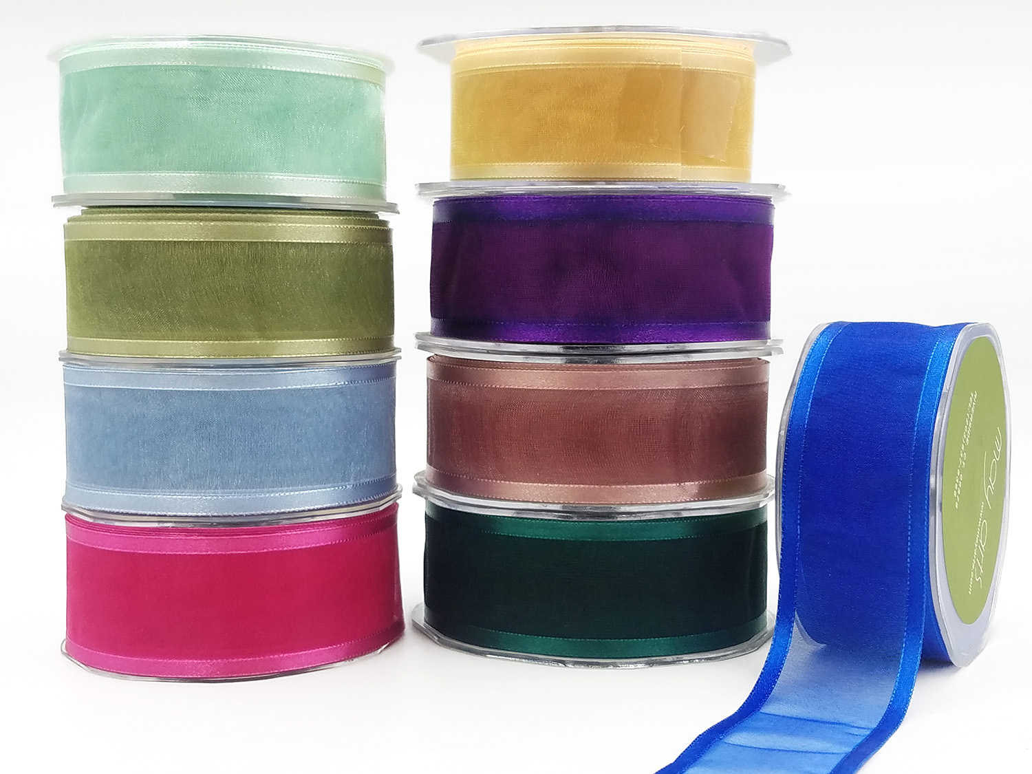 1.5 Inch Ribbon Satin Edge Organza, Assorted Colors