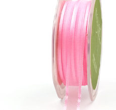 1/2 Inch Sheer Satin Band Ribbon - CC17 - PINK