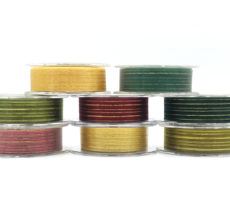 organza gold metallic lines ribbon