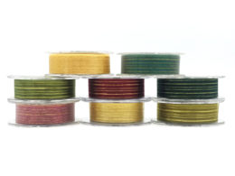 organza gold metallic lines ribbon