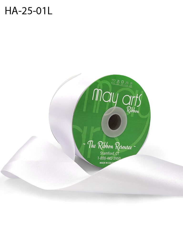 2.5 Inch Classic Double Faced Satin Ribbon with Woven Edge