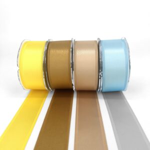 1.5 Inch Satin Ribbon with Woven Grosgrain Edge