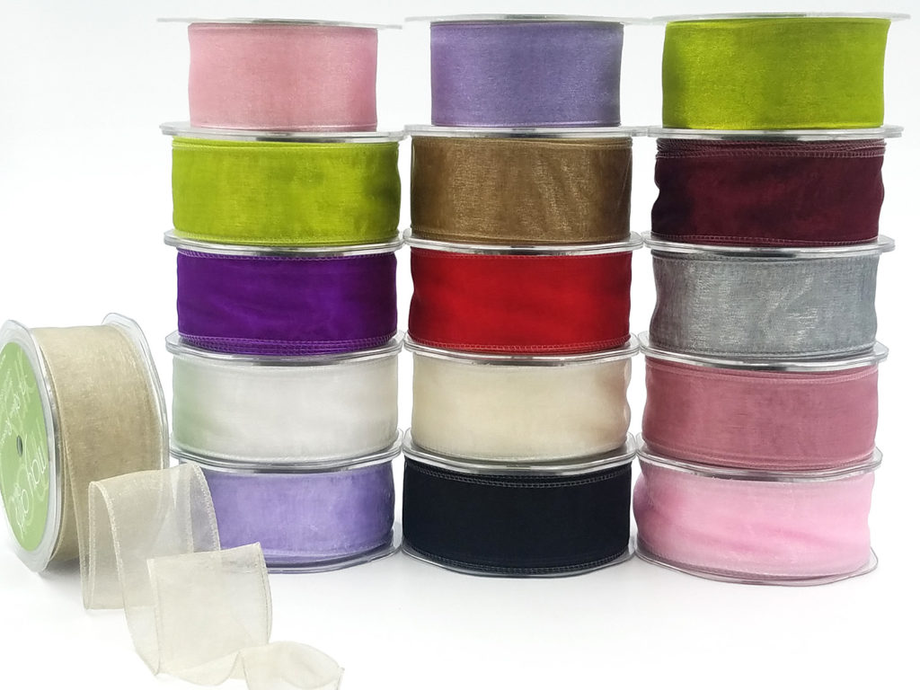 Thin Edge Organza Ribbon - 1.5 Wide Online Ribbon - May Arts