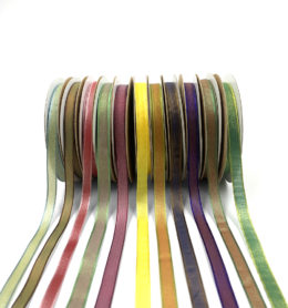 1/4 Inch Woven Iridescent Ribbon