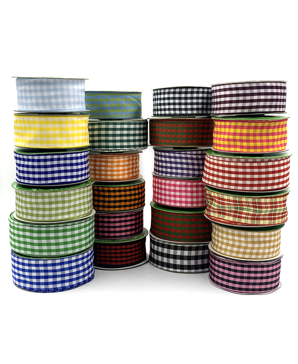 Gingham ribbon clearance