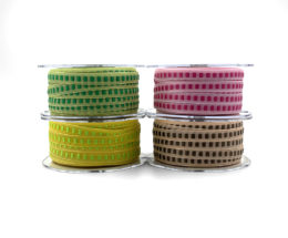 3/8 Inch Center Square Woven Ribbon