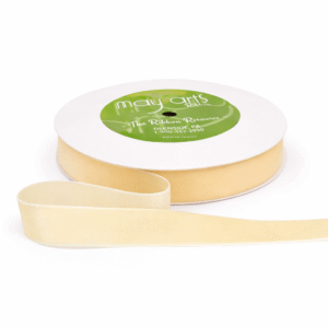 3/4 Inch Classic Velvet Ribbon with Woven Edge - PV-2-09 - Buttercream