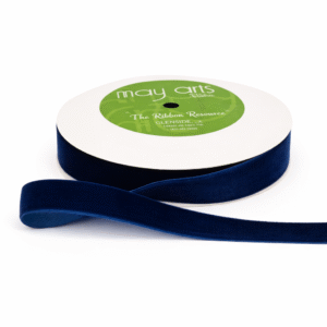 3/4 Inch Classic Velvet Ribbon with Woven Edge - PV-2-44 Royal Blue