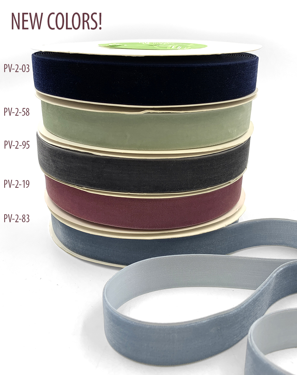 Velvet Ribbon 6 x 457 cm - Set/4 | Ribbons | Royal Things