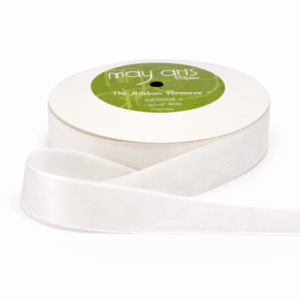 1.5 Inch Classic Velvet Ribbon with Woven Edge - PV-5-01 WHITE