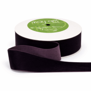 1.5 Inch Classic Velvet Ribbon with Woven Edge - PV-5-33 BROWN