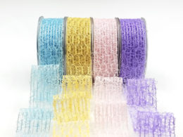 1.5 Inch Wired Textured Net Ribbon