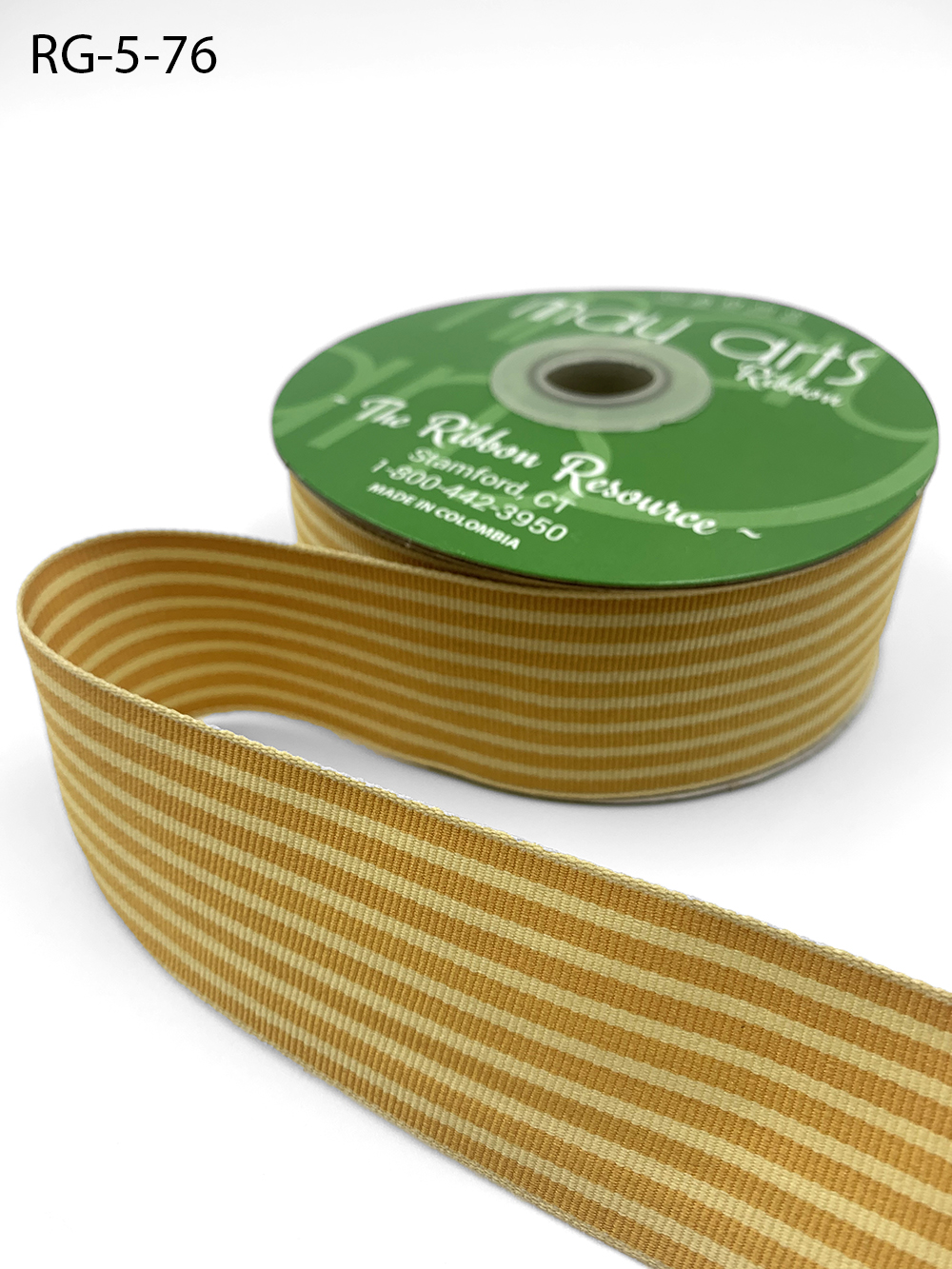 1.5 Gold Metallic Netting Knit Ribbon - Bulk Ribbon - May Arts Ribbon