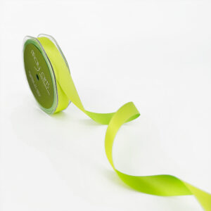 5/8 Inch Two-Color Reversible Satin with Woven Edge - RP29 - PARROT GREEN/LIME