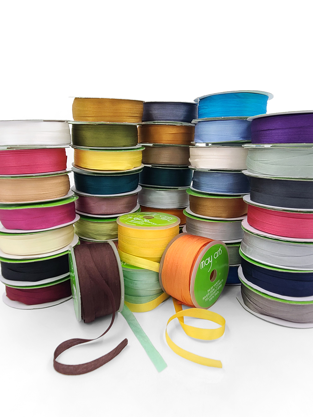 100% Hand-Dyed 1/4 Silk Ribbon - Online - May Arts Ribbon