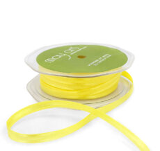 1/4 Inch Satin Center Band Ribbon with Woven Edge - 337-14-27 YELLOW