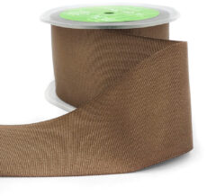 ~2.5 Inch Classic Grosgrain Ribbon with Woven Edge - 351-33 BROWN