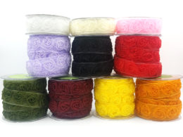Organza Roses Ribbon - 1.5