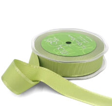 1 Inch Grosgrain Ribbon with Woven Satin Edge - 376-1-46 CELERY