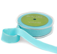 1 Inch Grosgrain Ribbon with Woven Satin Edge - 376-1-94 LIGHT TURQUOISE