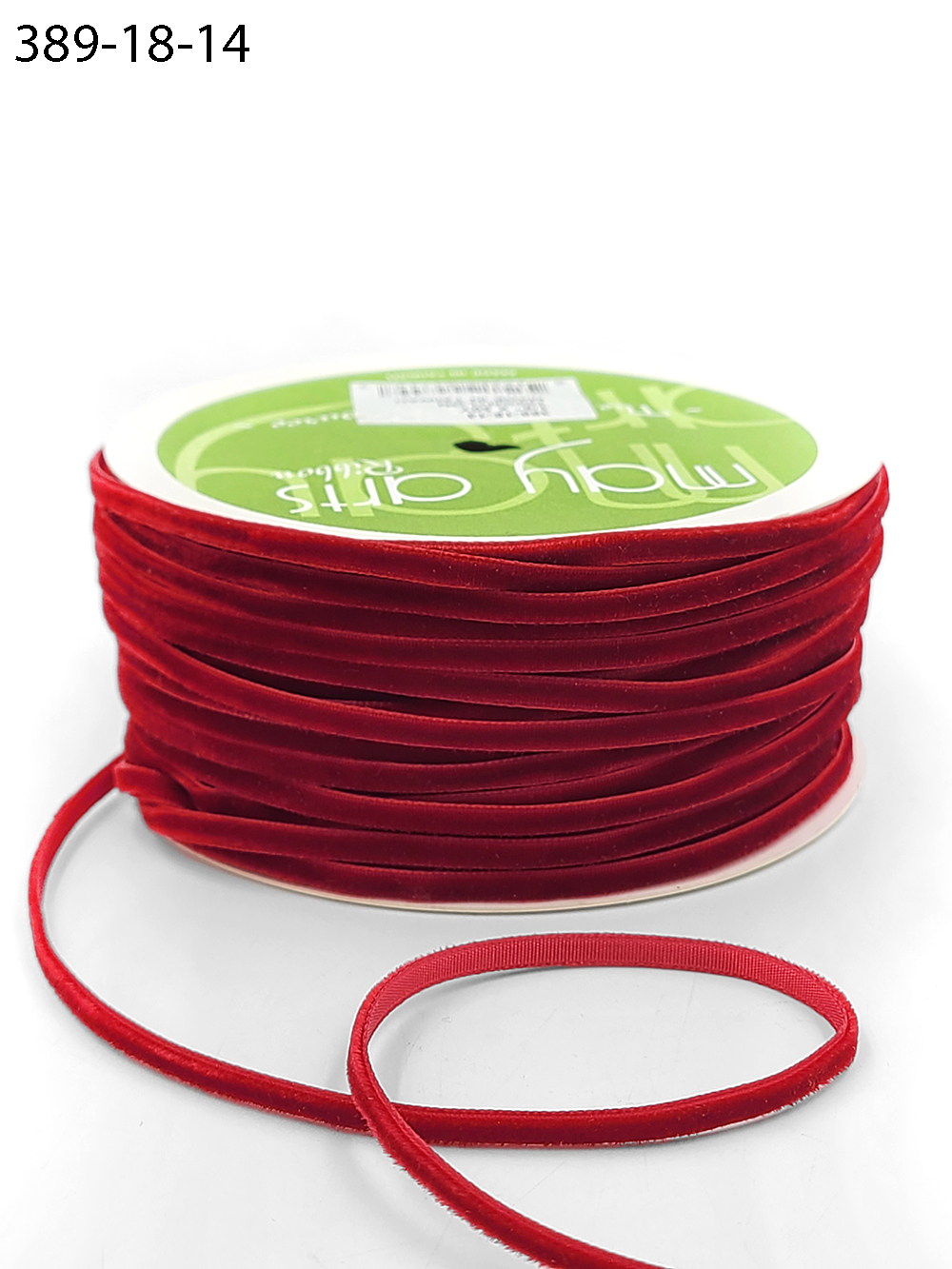 1/8 inch Velvet String Cord Ribbon with Woven Edge