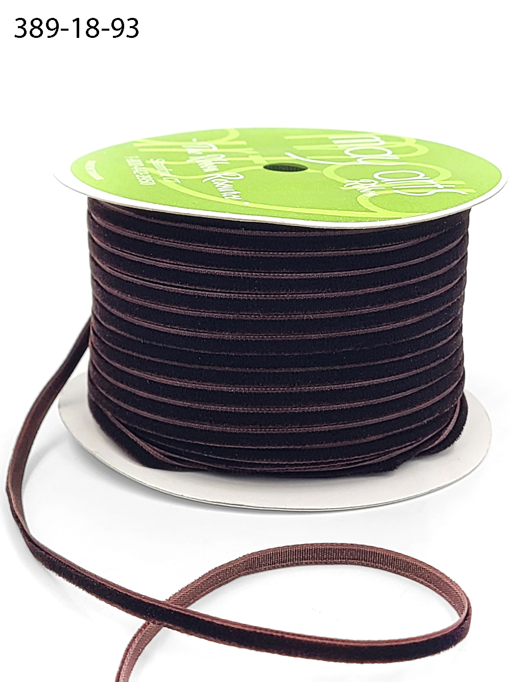 1/8 inch Velvet String Cord Ribbon with Woven Edge