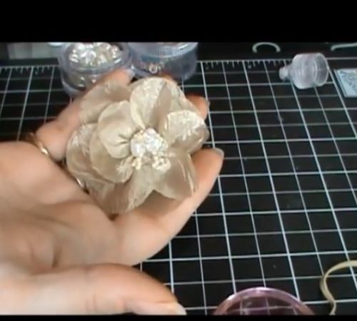 DIY Vintage Beaded Ribbon Flower