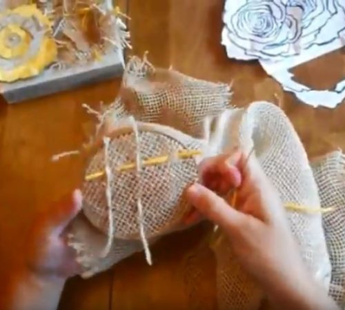 How to Burlap Ribbon Fly Frame