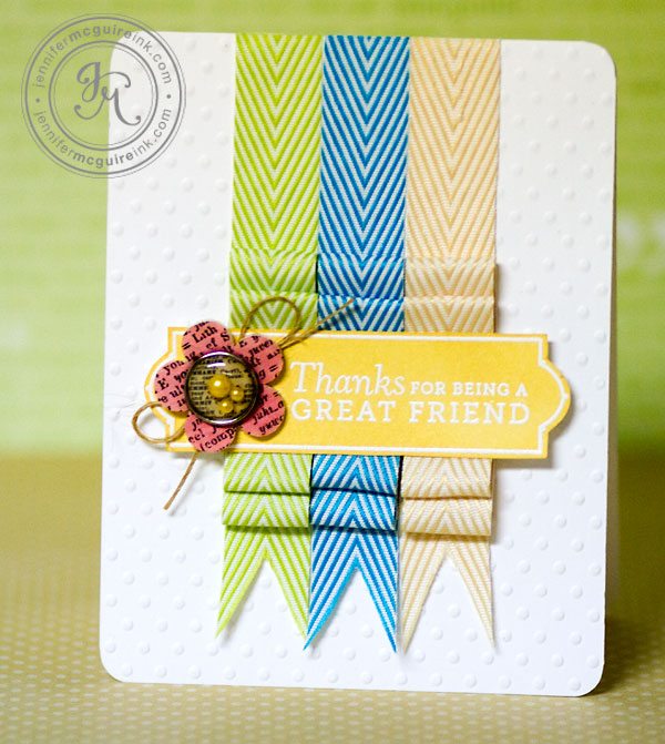 Folded Ribbon Card & a Giveaway! - May Arts Ribbon Company