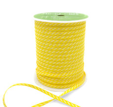 1/8 Inch Mini Diagonal Stripes Ribbon with Woven Edge - 424-18-27 Yellow