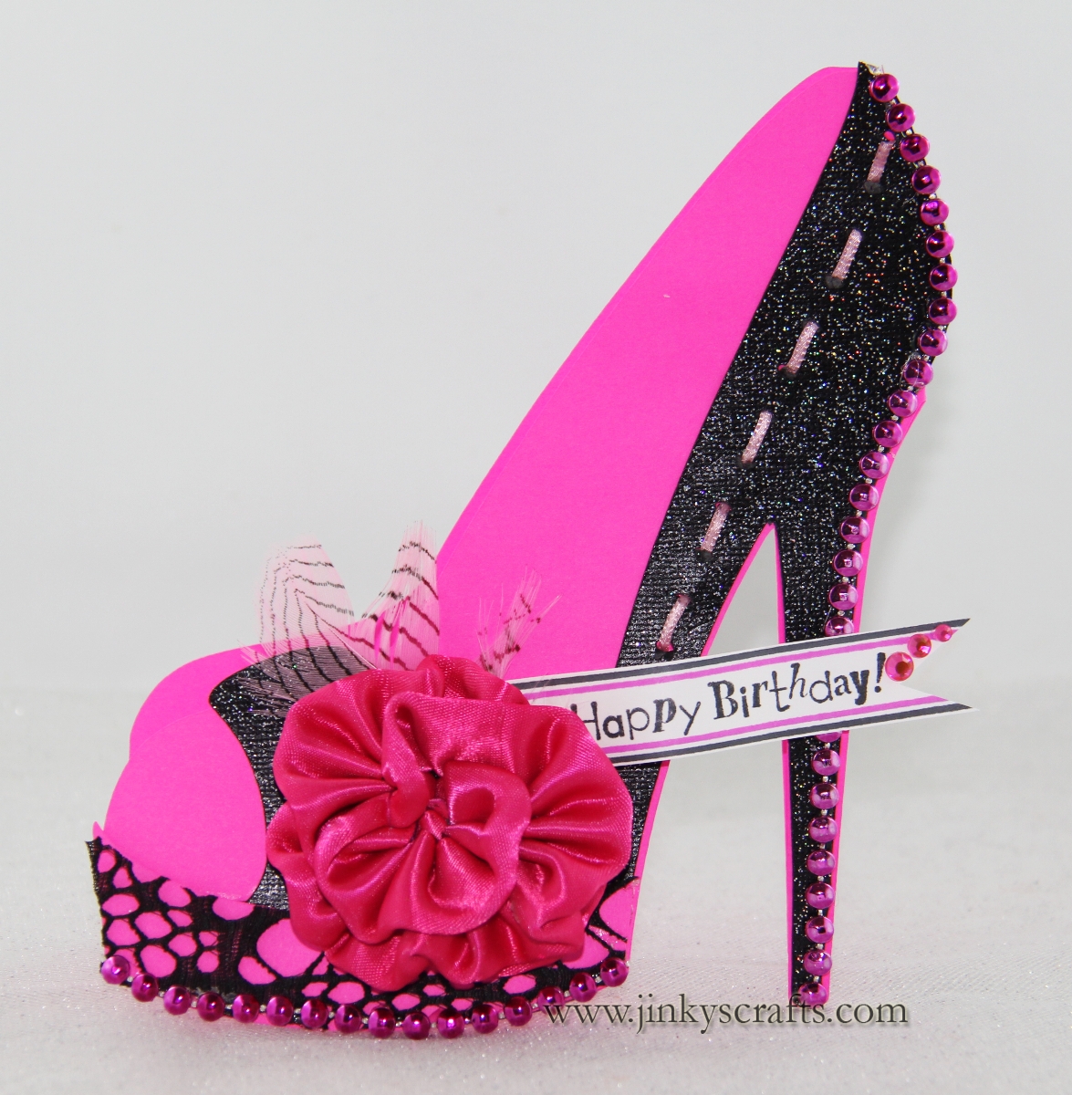 Create Your Own: High Heel Shoe 24D Cards - Online Ribbon With High Heel Template For Cards