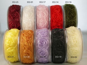 May Arts Ribbon Sheer Rosettes