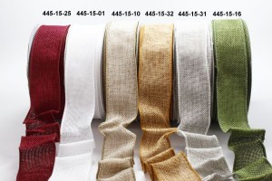 May Arts Faux Burlap Ribbon