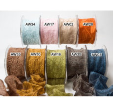 2 Inch Two Tone Crinkle Crushed Ribbon with Wired Edge