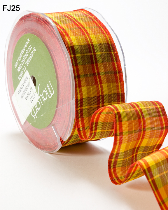 Plaid Wired Ribbon 1.5" Wholesale Ribbon May Arts Ribbon