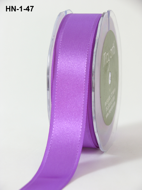 1 Inch Satin Ribbon with Woven Grosgrain Edge May Arts Ribbon