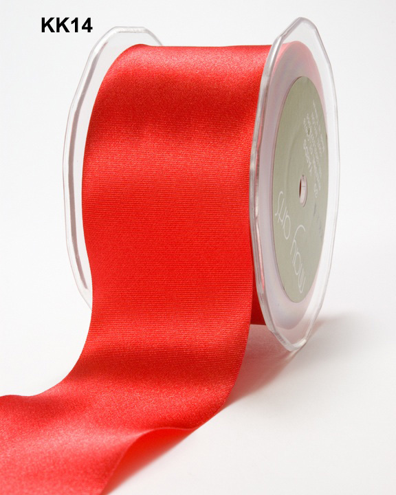 wide red satin ribbon