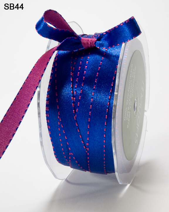 Reversible Stitched Edge Satin Ribbon 3/8" Online Ribbon May Arts