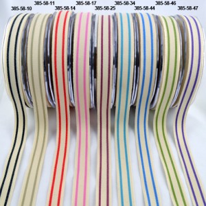 May Arts Cotton Stripe Ribbon
