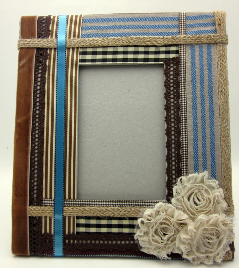 Ribbon Wrapped Picture Frame