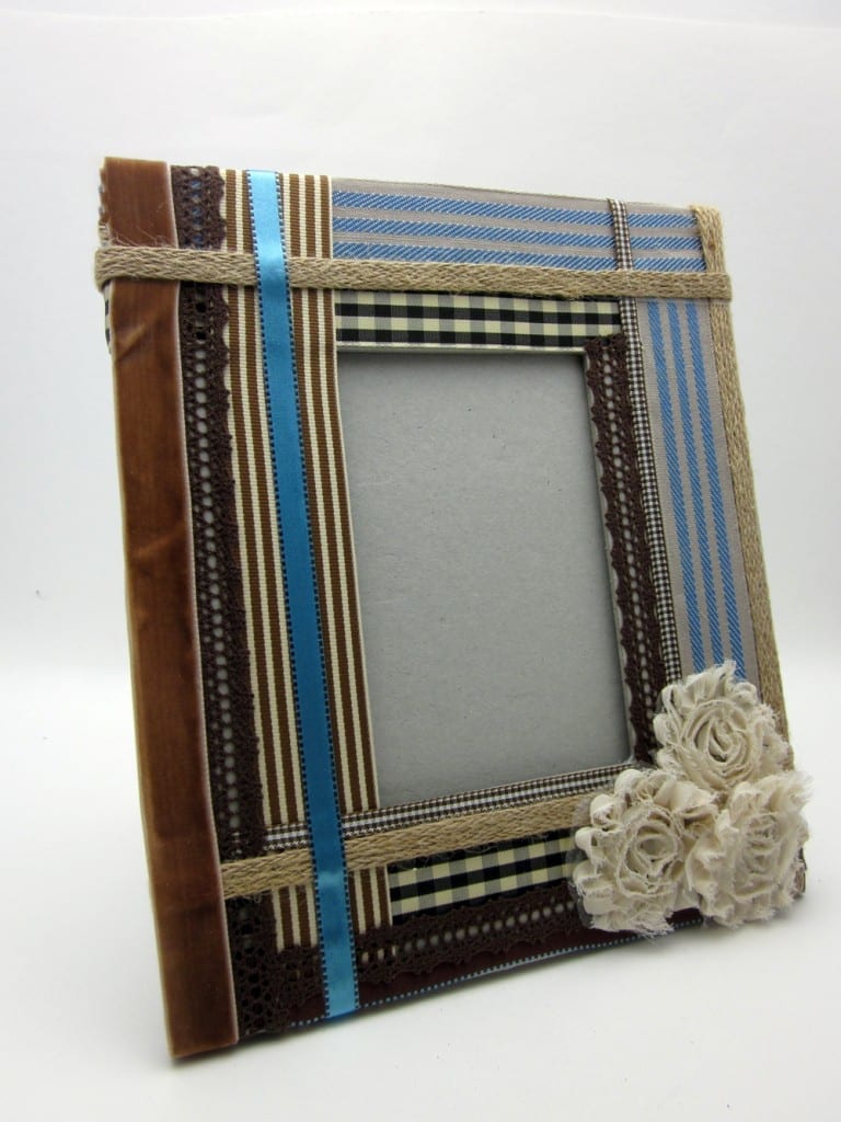 Ribbon Wrapped Picture Frame