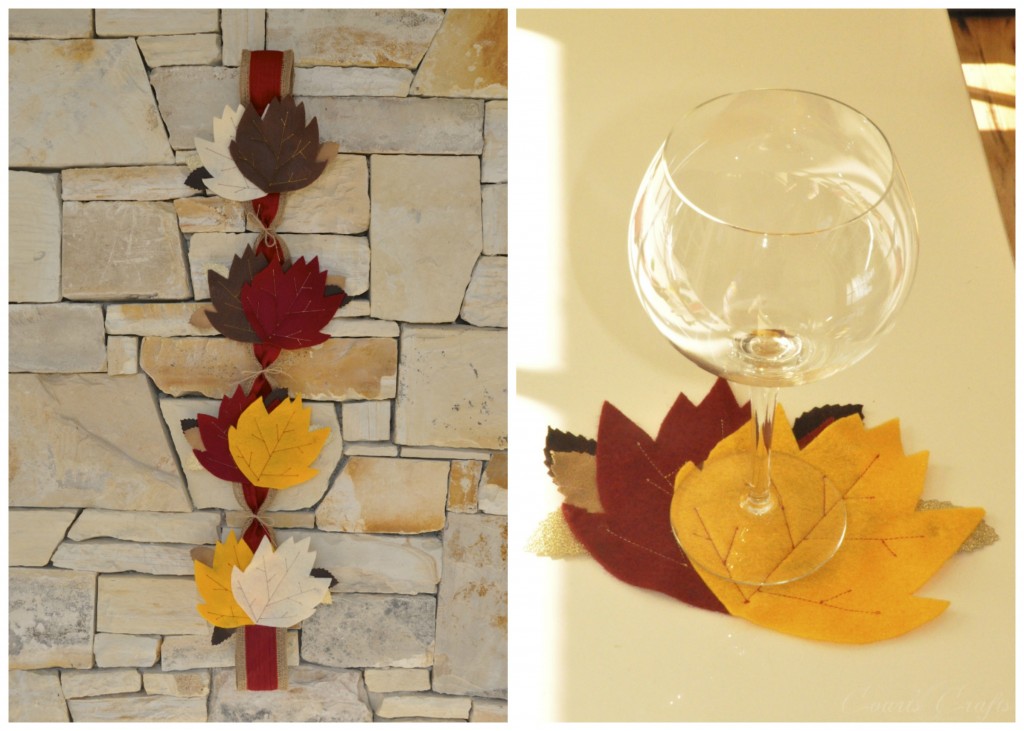 Autumn Leaf Wall Hanging / Coaster Combo