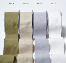 2 Inch Cotton and Jute Burlap Blend Ribbon with Wired Woven Edge
