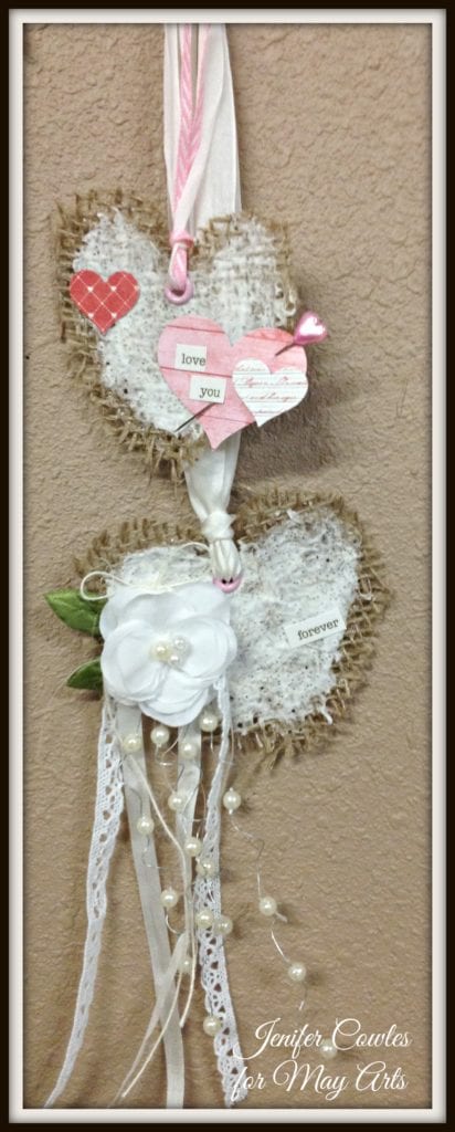 Turn your Burlap Ribbon in to Canvas Hearts