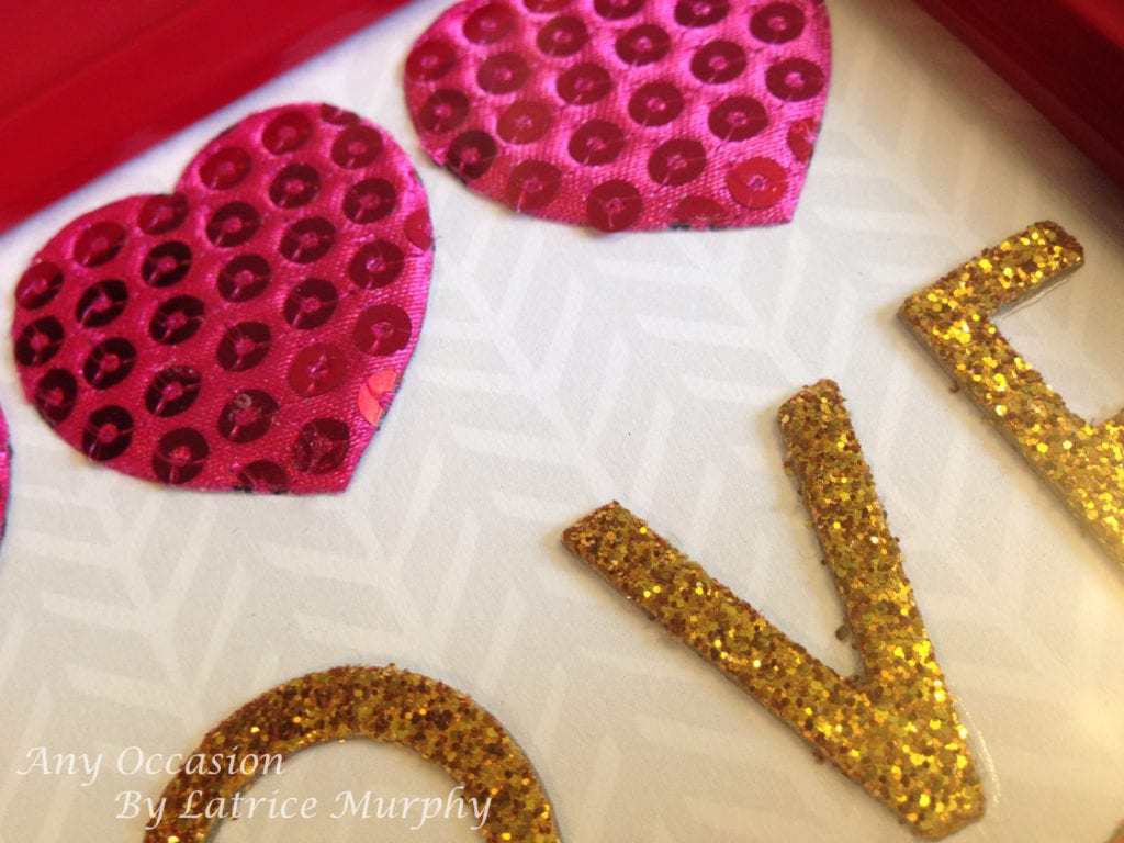 Valentine's Decor - Sequin Heart Frame