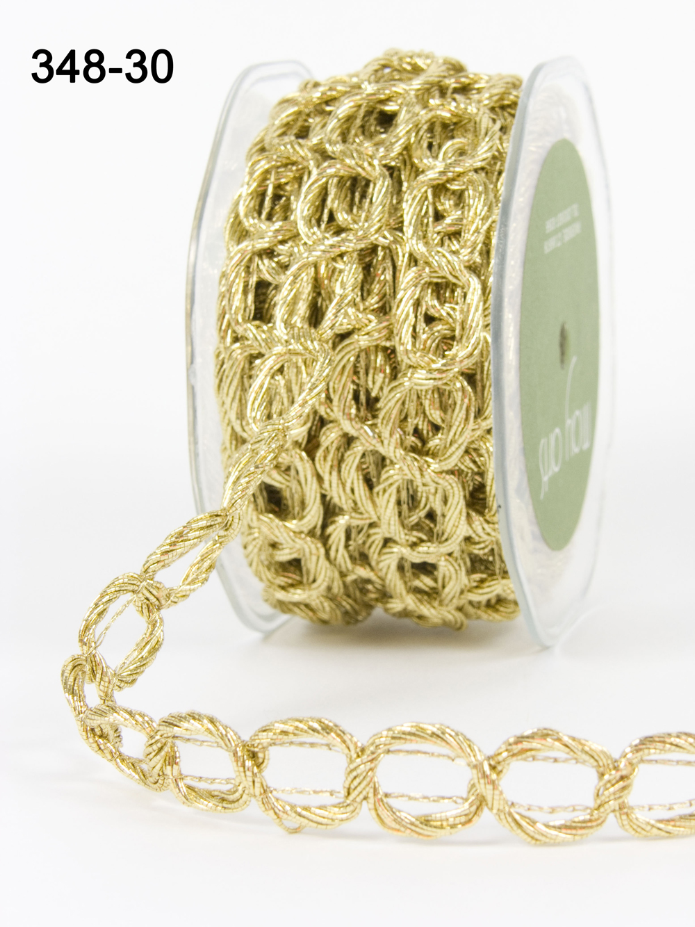 Thick Metallic Chain Link Ribbon 5/8" Online Ribbon May Arts
