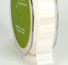 3/4 Inch Horizontal Stripe Satin Ribbon - 410-34-09 Ivory